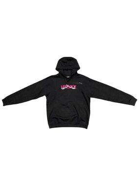 Versace Hoodie Logo Sweatshirt M Cotton Black Pink